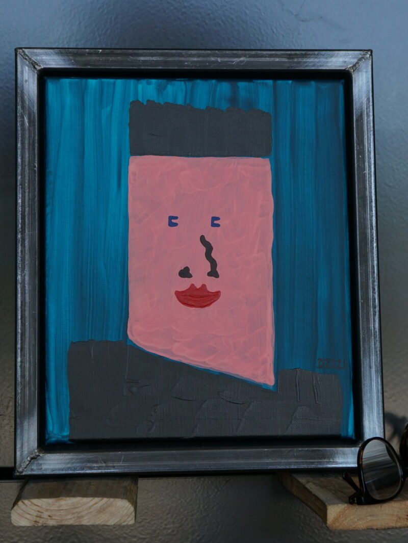 Pink Flat Head Framed